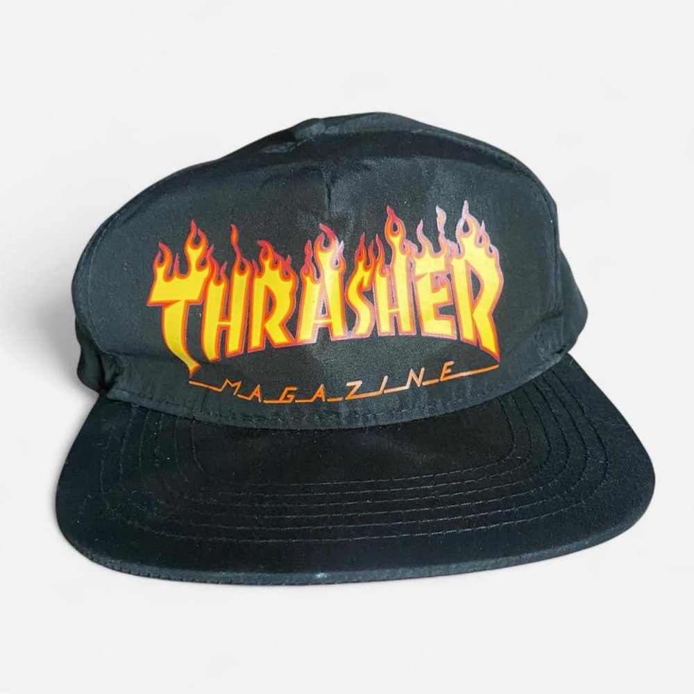 Classic Thrasher Flame Logo Black Snapback